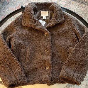 H&M Brown Sherpa Jacket Size M